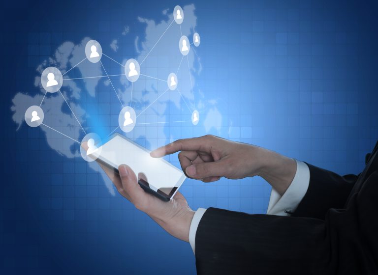 Working on a digital tablet